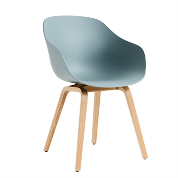 HAY AAC 222 Matbordsstol - Lacq. Oak/Dusty Blue 2.0